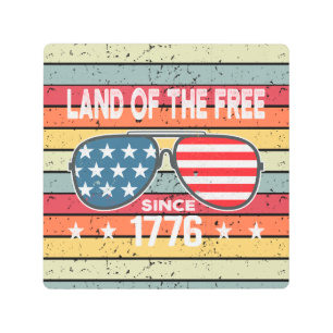 Vintage 4th July 1776 Independence Day Metal Print