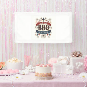 Vintage 4th of July Banner –Rustic BBQ Party Decor
