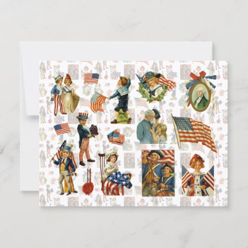 Vintage 4th of July BBQ Announcements