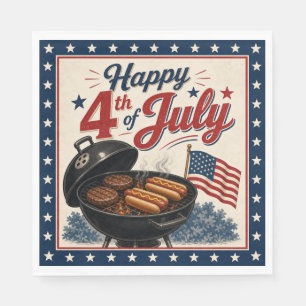 Vintage 4th of July BBQ Party Napkins