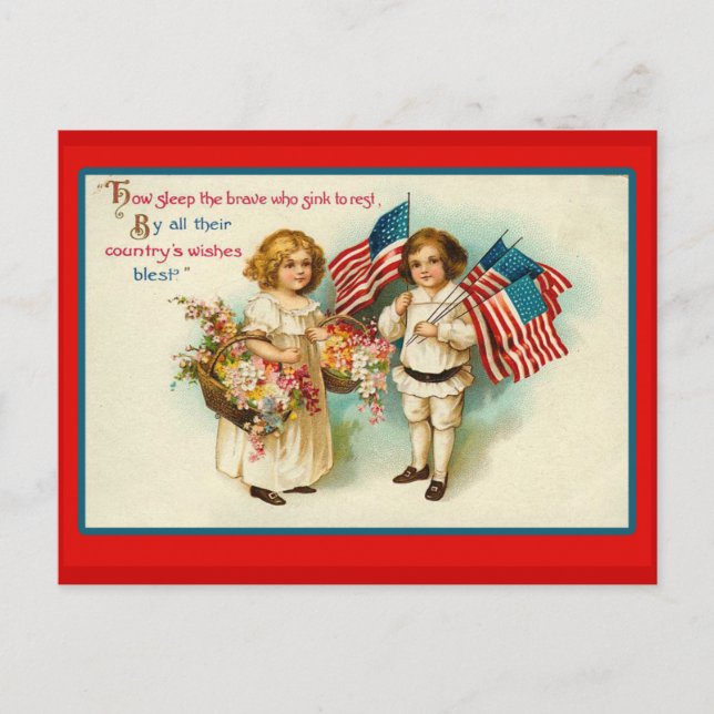 Vintage 4th of July Greeting Cards (Front)