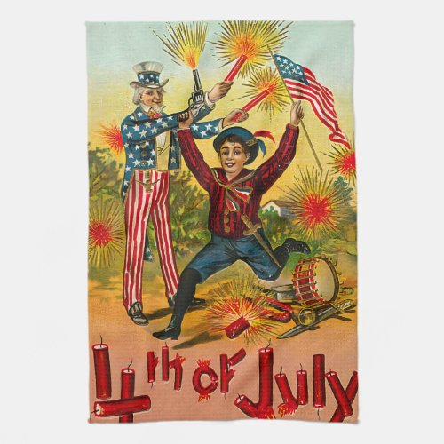 Vintage 4th of July  Kitchen Towel