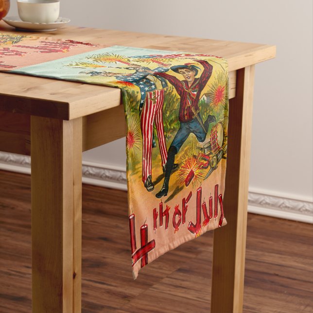 Vintage 4th of July Long Table Runner (In Situ)