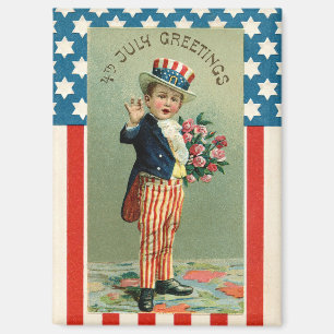 Vintage 4th Of July Magnet