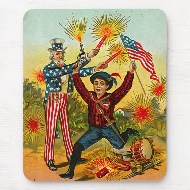 Vintage 4th of July Mouse Pad (Front)