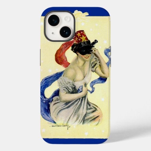 Vintage 4th of July Patriotic Masquerade Party Case_Mate iPhone 14 Case