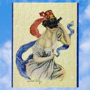 Vintage 4th of July Patriotic Masquerade Party Jigsaw Puzzle