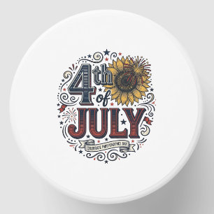 Vintage 4th of July Patriotic Sunflower Shirt Desi Mini Candle Favors