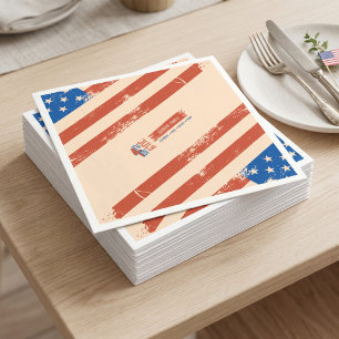 Vintage 4th of July Patriotic USA Independence Day Napkins
