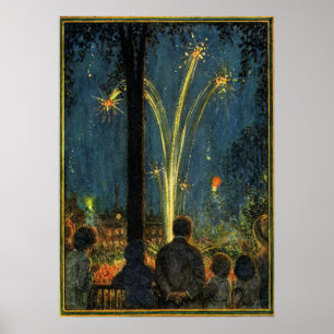 Vintage 4th of July poster