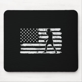 Vintage 4th Of July Usa Flag Boxing Women Kids Men Mouse Pad