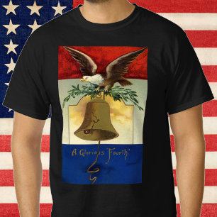 Vintage 4th of July with Eagle and Liberty Bell T-Shirt