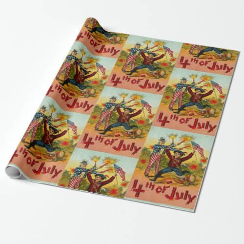 Vintage 4th of July  Wrapping Paper
