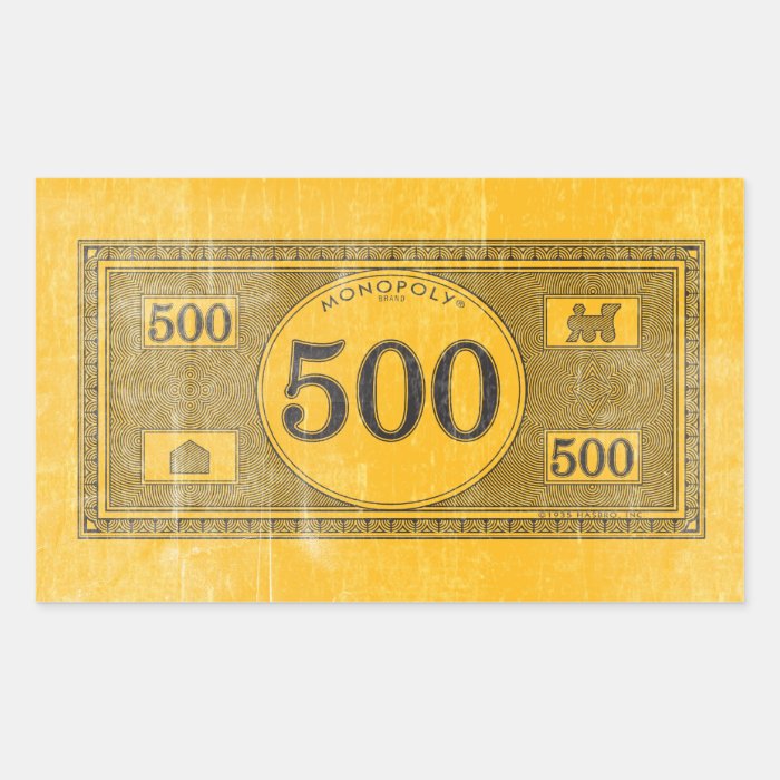 Vintage 500 Dollar Bill Sticker