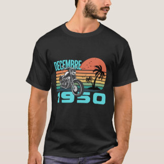 Vintage 50's Gift Motorcycle sunset december 1950 T-Shirt