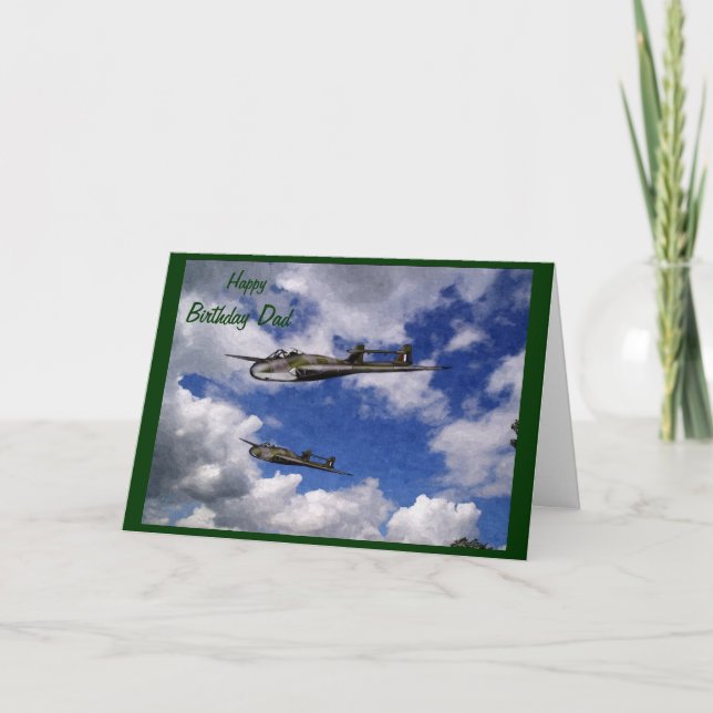 Vintage 50s Jet Birthday Card (Front)