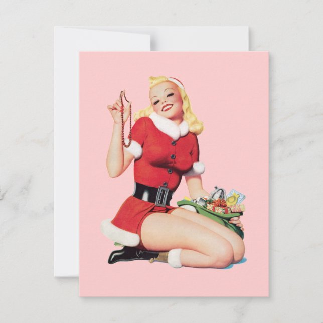 Vintage 50's Pinup Girl Invitation (Front)