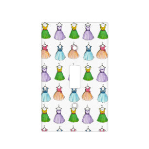 Vintage 50s Prom Party Dresses Retro Fashionista Light Switch Cover