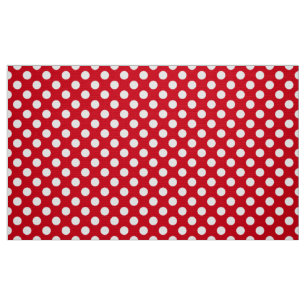 Vintage 50's Style Red and White Polka Dot Pattern Fabric
