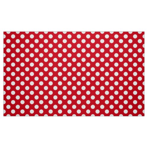 Vintage 50s Style Red and White Polka Dot Pattern Fabric