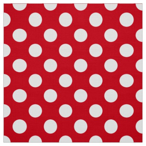 Vintage 50s Style Red and White Polka Dot Pattern Fabric