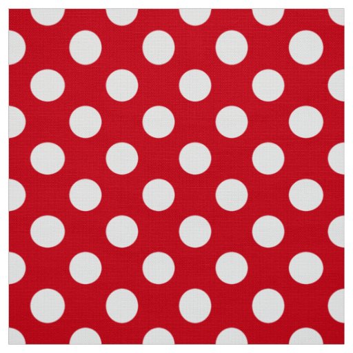 Vintage 50's Style Red and White Polka Dot Pattern Fabric