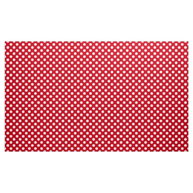 Vintage 50's Style Red and White Polka Dot Pattern Fabric