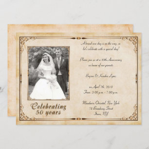 Vintage 50th Anniversary Celebration Invitation