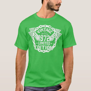Vintage 50th Birthday 1972 Bikers Motorcycle T-Shirt