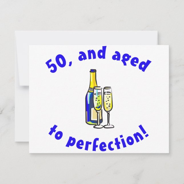 Vintage 50th Birthday Gag Gifts Card (Front)