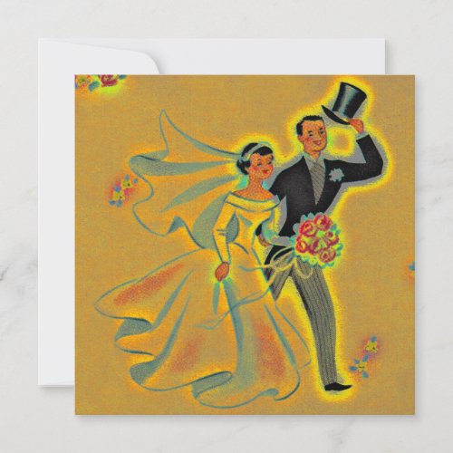 Vintage 50th Golden Anniversary Invitations Invite