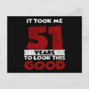 Vintage 51 Years Old Funny 51st Birthday Gift Postcard
