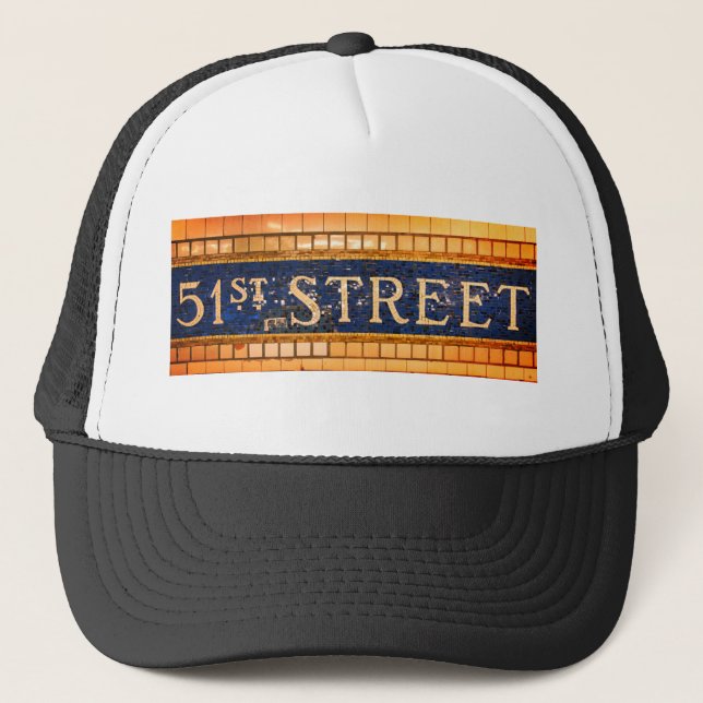 Vintage 51st Street, Manhattan, NYC Trucker Hat (Front)