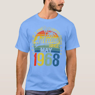 Vintage 54 Years Old May 1968 Decorations 54th Bir T-Shirt