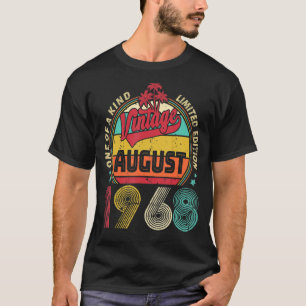 Vintage 54th Birthday Awesome Since August 1968 Ep T-Shirt