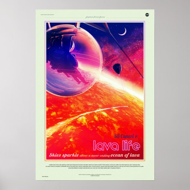 Vintage 55 Cancri e Lava Life Travel Poster (Front)