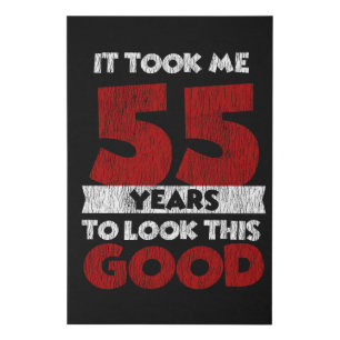 Vintage 55 Years Old Funny 55th Birthday Gift Faux Canvas Print