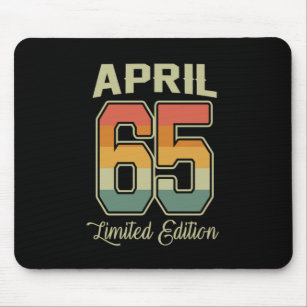 Vintage 55th Birthday April 1965 Sports Gift Mouse Pad