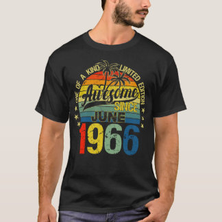Vintage 56 Years Old June 1966 Decorations 56th Bi T-Shirt