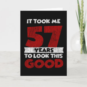 Vintage 57 Years Old Funny 57th Birthday Gift Card