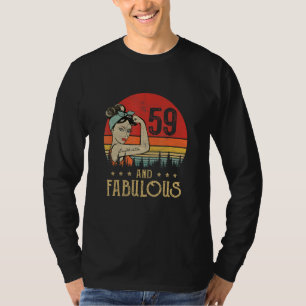 Vintage 59 Years Old Birthday And Fabulous 59th Bi T-Shirt