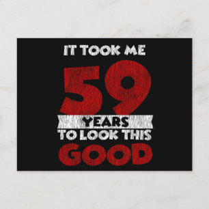 Vintage 59 Years Old Funny 59th Birthday Gift Postcard