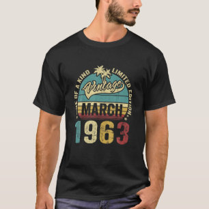 Vintage 59 Years Old March 1963 Decorations 59Th B T-Shirt
