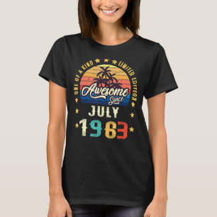 Vintage 59th Birthday Awesome Since July 1963 Epic T-Shirt