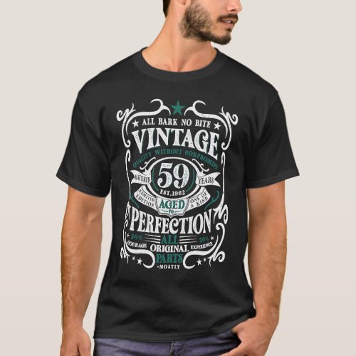 Vintage 59th Birthday for Him Her Since 1962 T_Shirt