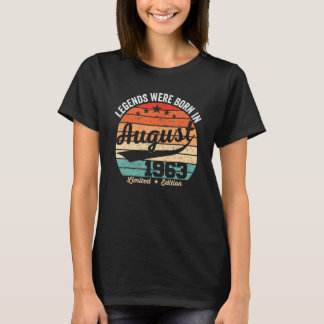 Vintage 59th Birthday Legends Were Born In August T-Shirt