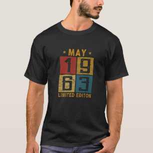 Vintage 59Th Birthday May 1963 Born In 1963 59 Yrs T-Shirt
