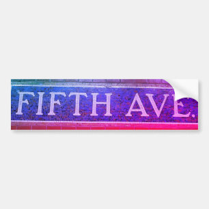 Vintage 5th Avenue - Manhattan, New York City Bumper Sticker