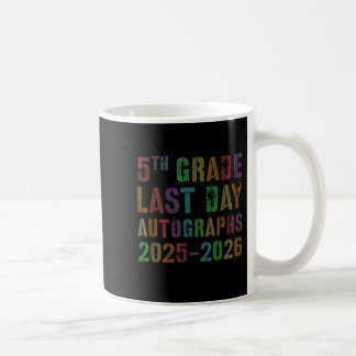 Vintage 5th Grade Last Day 2026 Signature Signing Coffee Mug