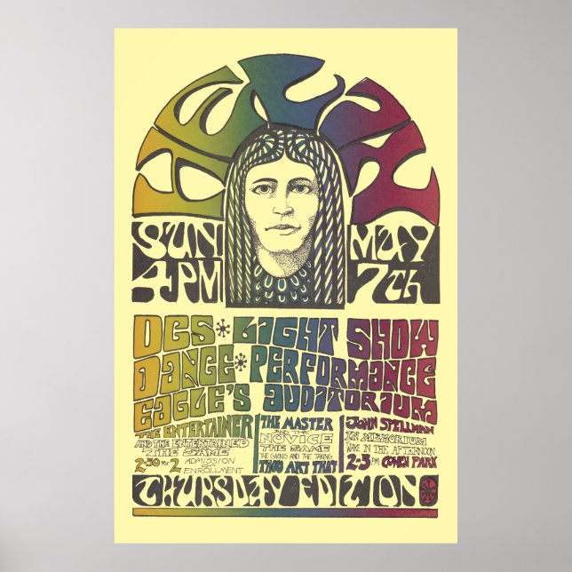 Vintage 60's Cover / Event Psychedelic Art Poster (Front)